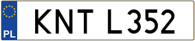 Trailer License Plate